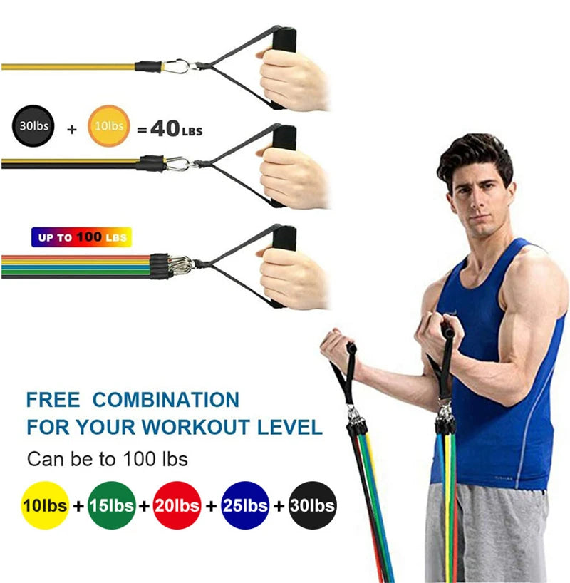 Corequip Portable Resistance Band Training Kit 11-Piece Set